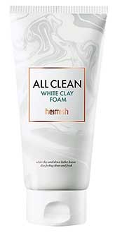 Heimish All Clean White Clay Espuma limpiadora para pieles grasas con imperfecciones, limpieza profunda de poros, rutina de cuidado facial, puntos negros, espinillas K Beauty World