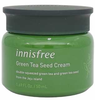 ‎Innisfree Green Tea Seed Cream daily moisturizer Korean skin care for sensitive skin K Beauty World