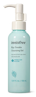 Innisfree Jeju Bija Anti-trouble cleansing gel for oily combination blemished skin excess sebum blackheads whiteheads dull skin K Beauty World