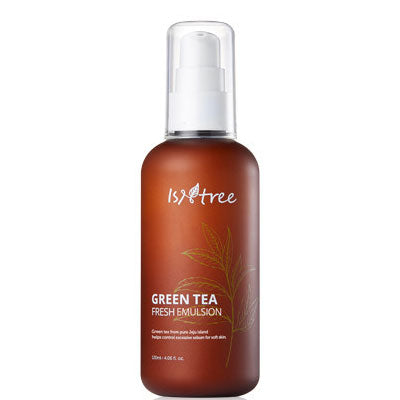 Isntree Fresh Green Tea Emulsion crema hidratante para pieles sensibles con enrojecimiento y acné graso k beauty world
