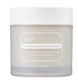 Klairs Fundamental Water Gel Cream zachte lichtgewicht moisturizer voor droge gecombineerde vette gevoelige huid vegan Koreaanse bestseller K Beauty World