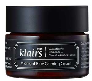 Klairs Midnight Blue Calming Cream moisturizer natural ingredients sensitive skin care K Beauty World