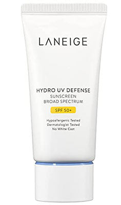 Laneige Hydro UV Defense Sunscreen Broad Spectrum SPF 50+ face cream Korean cosmetics sephora K Beauty World