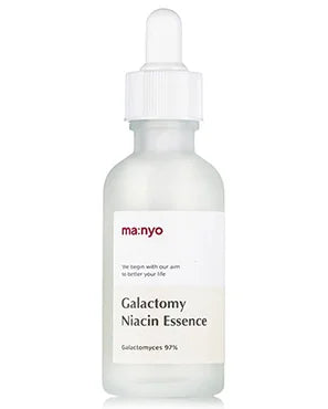 Manyo Factory Galactomy Niacin Essence suero ampolla antienvejecimiento iluminador Galactomyces SK-II Niacinamida cicatrices de acné cuidado de espinillas K Beauty World