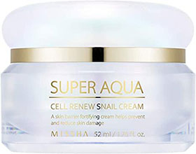 Missha Super Aqua Cell Renew Snail Cream réparer la peau vieillissante endommagée k beauty world