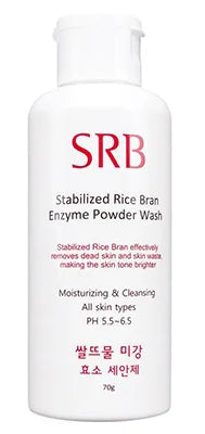 Stabilized Rice Bran (SRB) Enzyme Powder Wash cleanser for face men gym Korean oily sensitive skin pimple K Beauty World