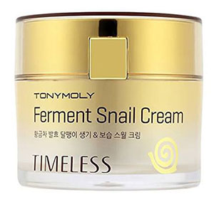 TonyMoly Timeless Ferment Snail Cream hydratant au thé vert doré anti-âge k beauty world