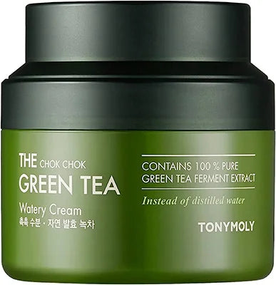 Tonymoly The Chok Chok Green Tea Watery Cream voor gezicht droog olieachtig combinatie gevoelige huidverzorging van Korea K-pop star products K-drama cosmetica K Beauty World