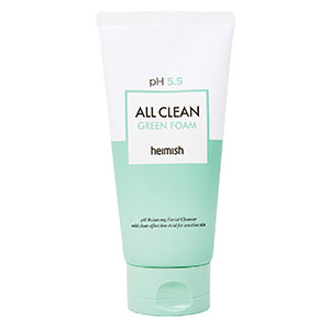 Heimish All Clean Green Foam nettoyant sensible sec hypoallergénique ph bas doux k beauty world
