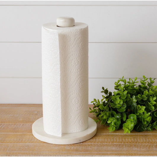 Blanc Marble + Wood Paper Towel Holder – Domaci