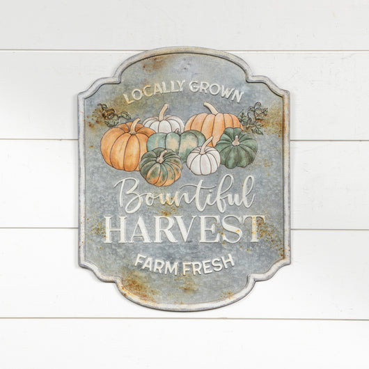 Local Farm Fresh Harvest Market Reverse Canvas Sign / Fall 