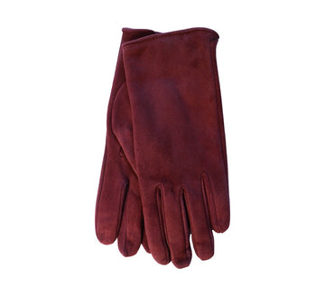 Forzieri Burgundy Leather Women's Gloves w/Cashmere Lining M