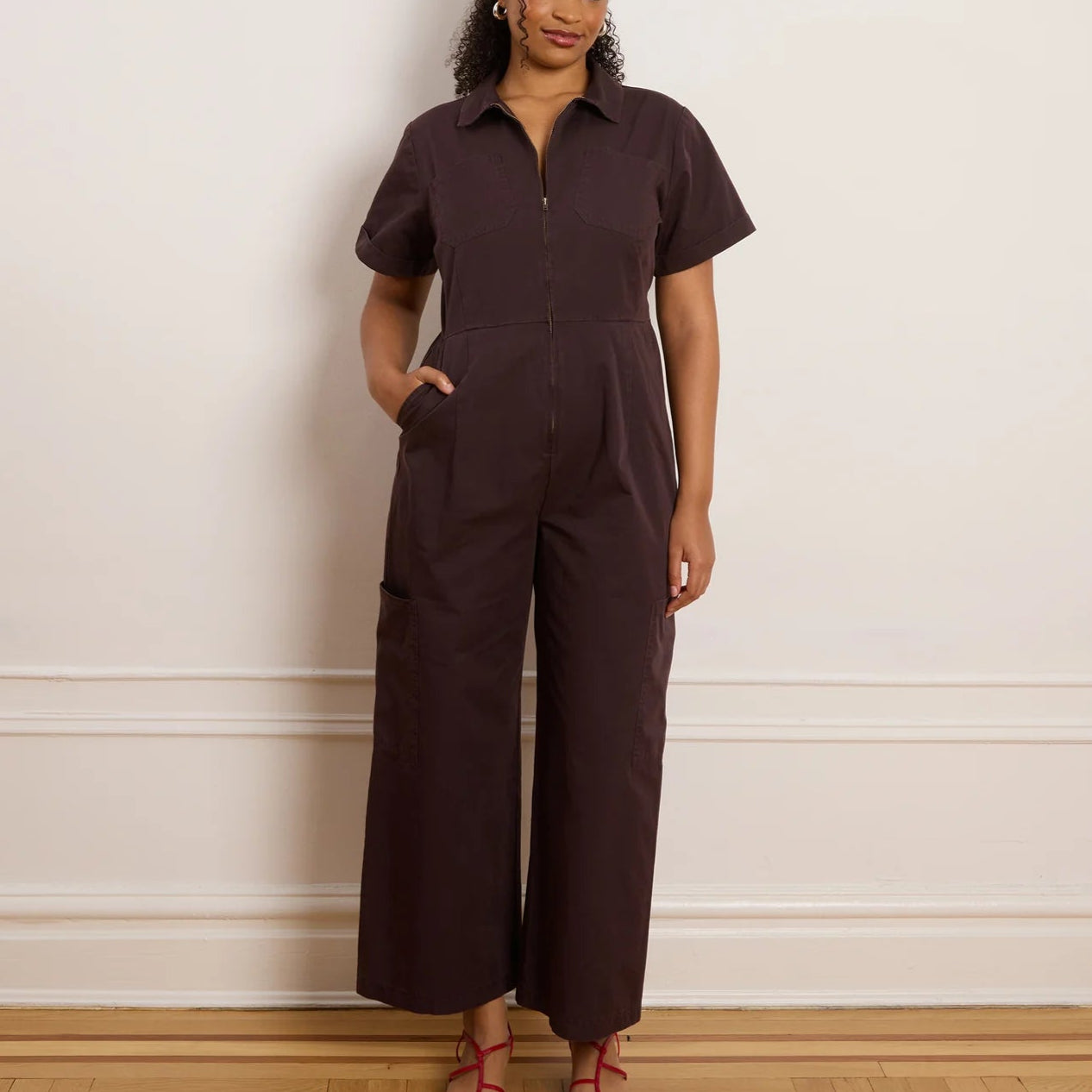 Bella Jumpsuit in Dark Cocoa