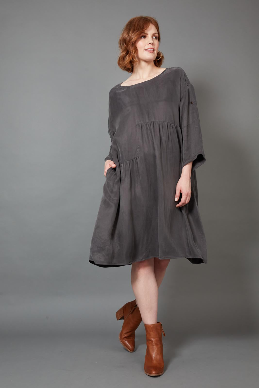 Vienetta Dress - Fossil — eb&ive