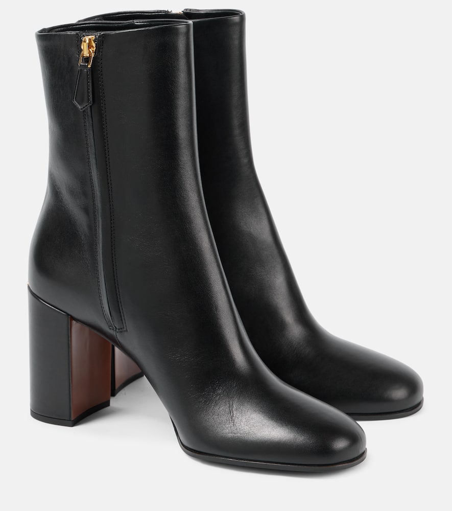 Prada Logo leather ankle boots