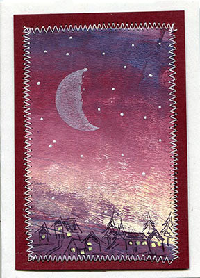 Waning Moon Rubber Stamp, Phases Series