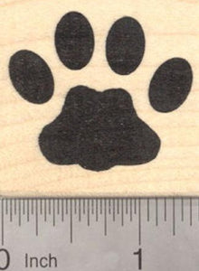 Large Cat Paw Print Rubber – Rubber Stamps
