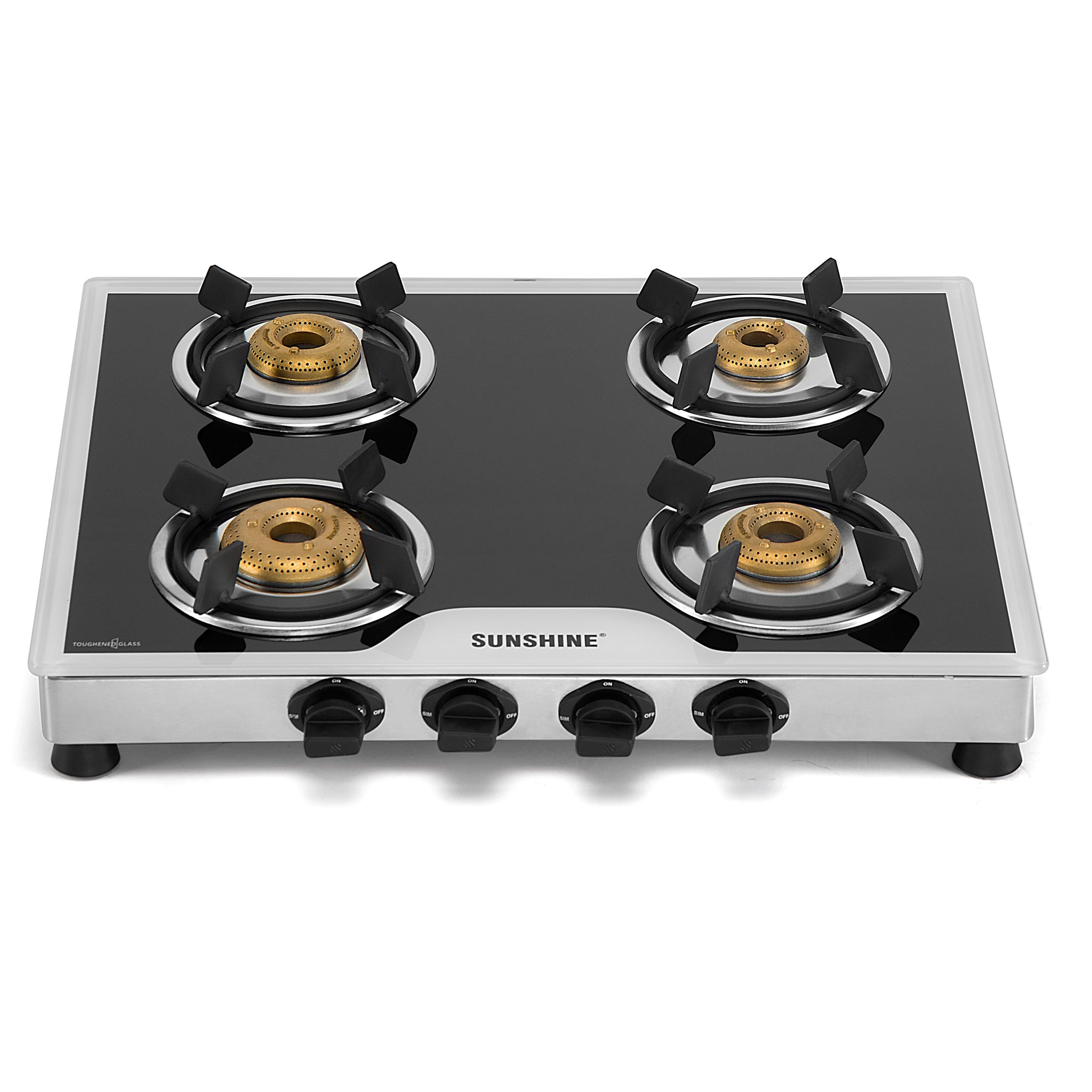 Sunshine Omega Four Burner Toughened Glass Gas Stove