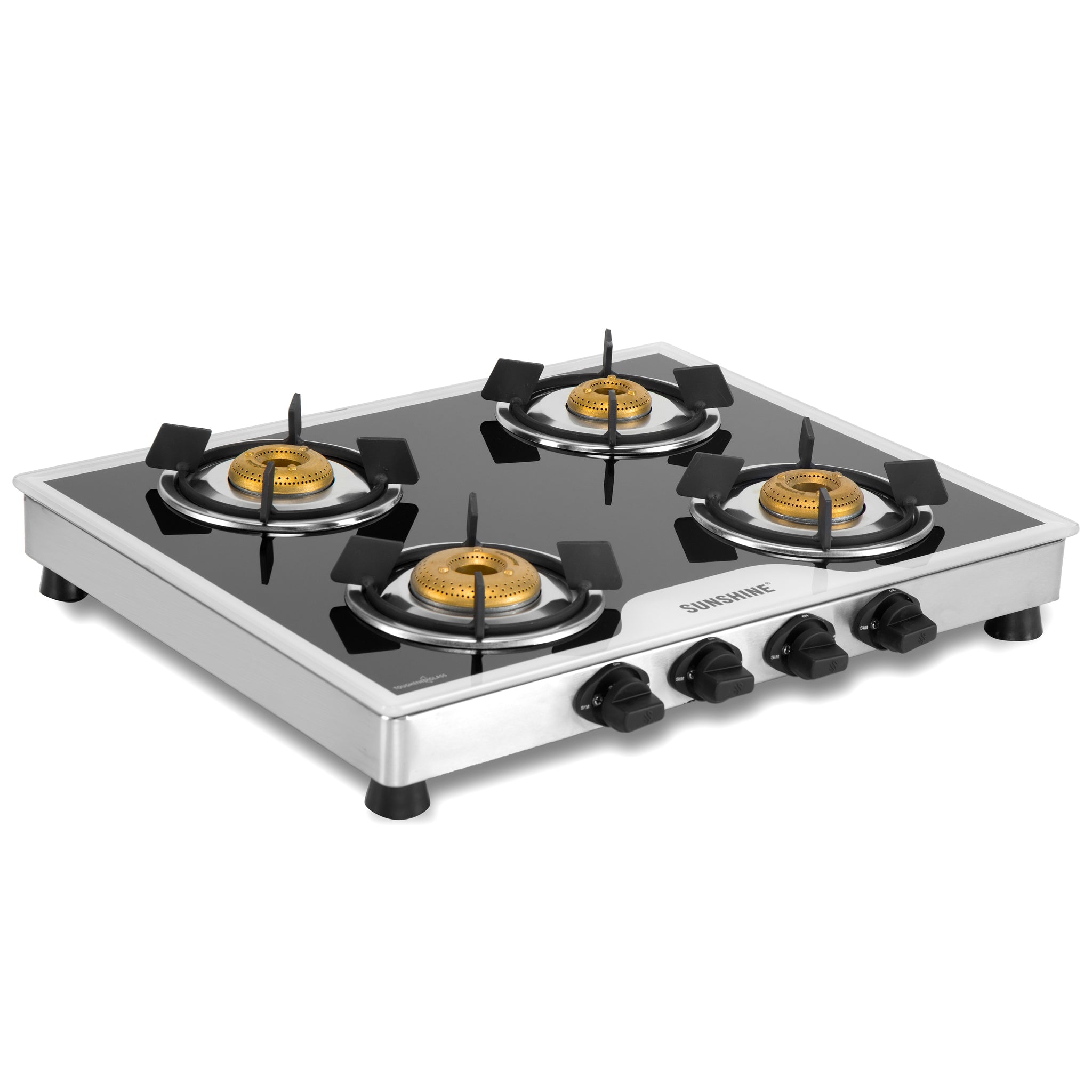 Sunshine Omega Four Burner Toughened Glass Gas Stove