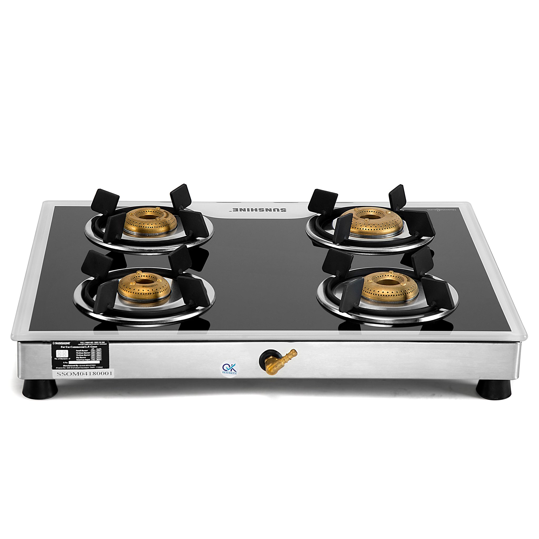 Sunshine Omega Four Burner Toughened Glass Gas Stove