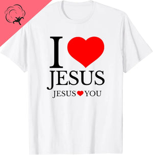 I LOVE JESUS - JESUS LOVES YOU - CHRISTIAN T-Shirt - Miami Teeny Weeny Bikini 