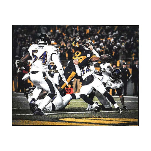 Tj Watt Entrance Leap In Color Rush Unsigned 8X10 Photo