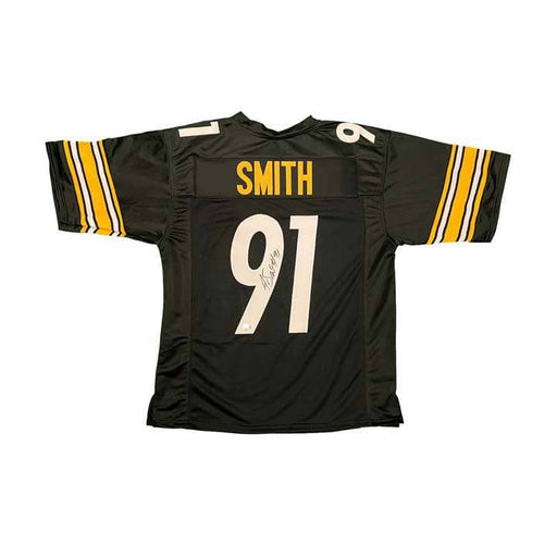 Aaron Smith Signed Pittsburgh Steelers Dark Knight Gotham Style Jersey (JSA  COA)