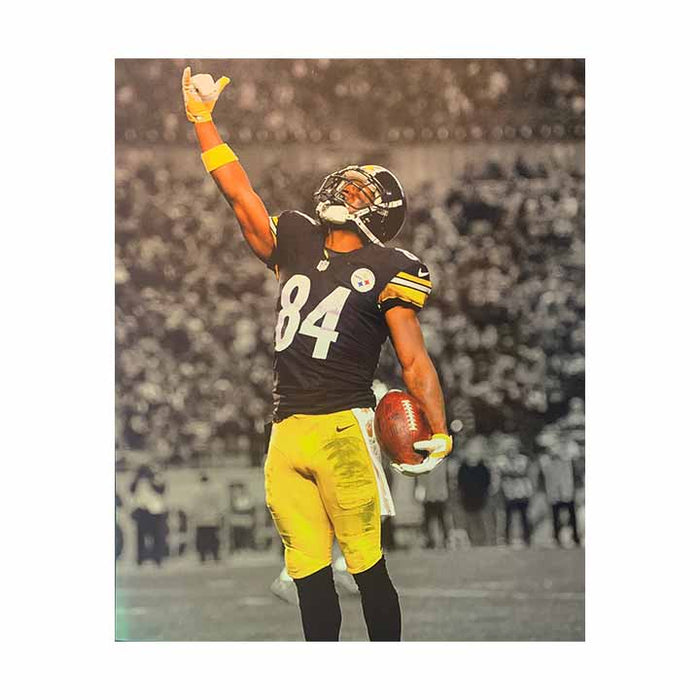 ANTONIO BROWN SIGNED AUTOGRAPHED PITTSBURGH STEELERS #84 BUMBLEBEE JERSEY  JSA XL