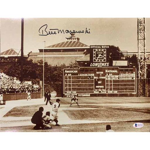 Framed Bill Mazeroski Pittsburgh Pirates Autographed 16 x 20 Photograph with 60 WS HR Inscription