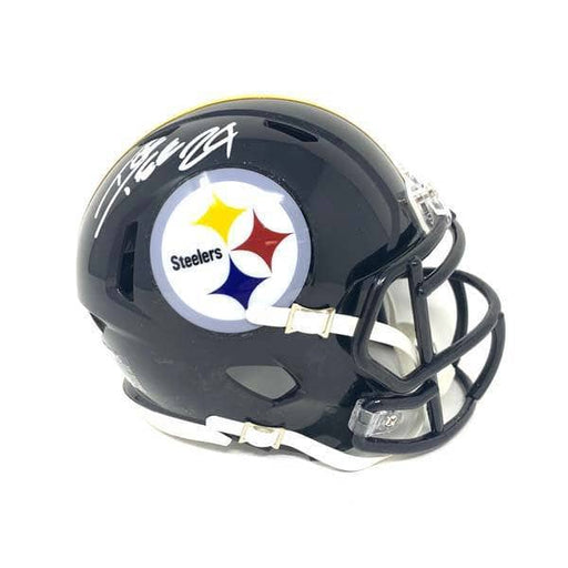 Derek Watt Signed Pittsburgh Steelers Black Speed Mini Helmet