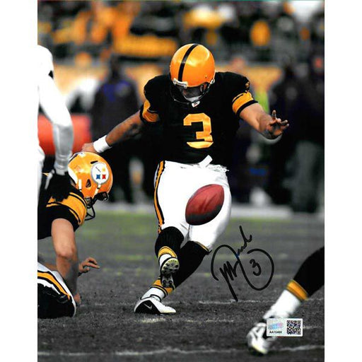 Jeff Reed Signed Kicking In 75Th Anniversary Uniform 8X10 Photo With ' —  TSEShop