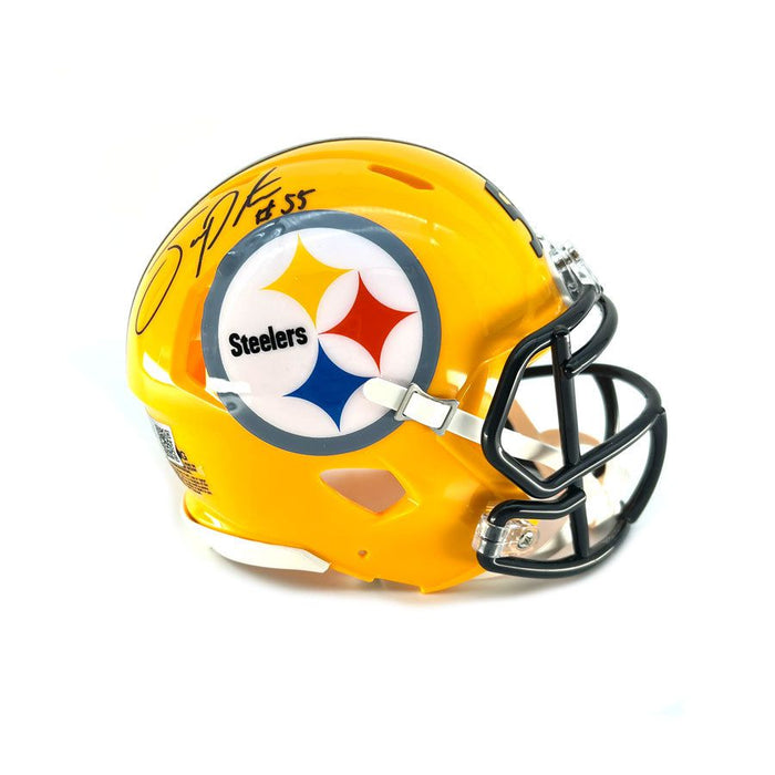 Joey Porter Signed Pittsburgh Steelers 75th Anniversary Speed Mini Helmet