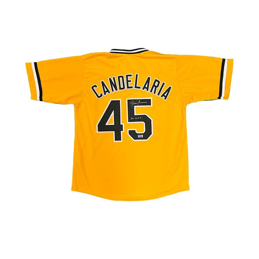 John Candelaria Signed Custom Gold Baseball Jersey with 79 W.S.C.