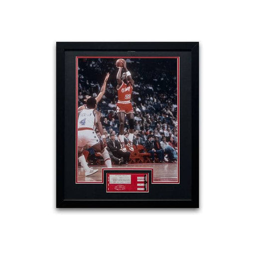 Michael Jordan Sitting on Rim Professionally Framed 16x20 Replica