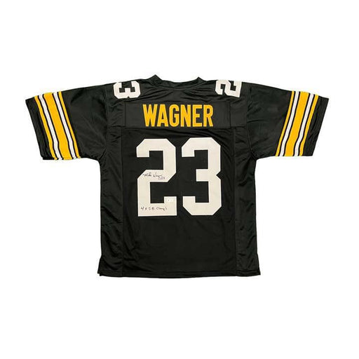 Mike Wagner Signed Custom Alternate Football Jersey with 4X SB Champs