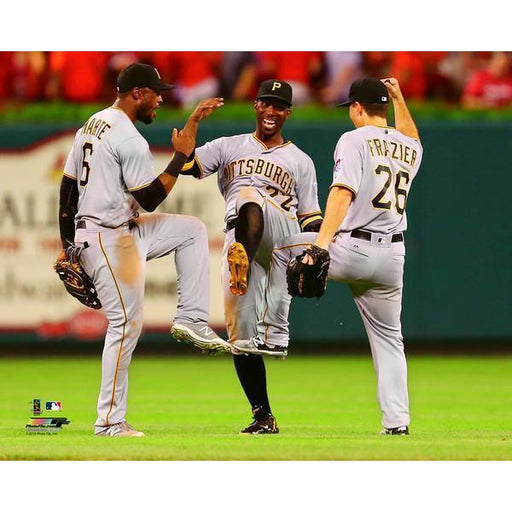 Andrew McCutchen Celebration Jump In Outfield Spotlight Unsigned 16x20 —  TSEShop