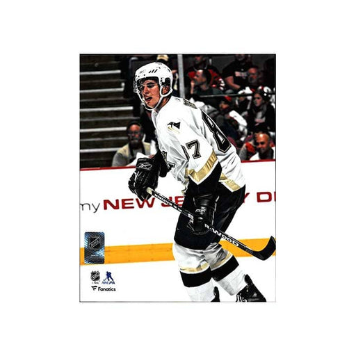 Marc-Andre Fleury with White Jers. and Pads in Goal 8x10 Photo - Unsigned