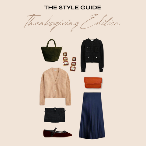 Images of clothing pieces in the Thanksgiving Style Guide