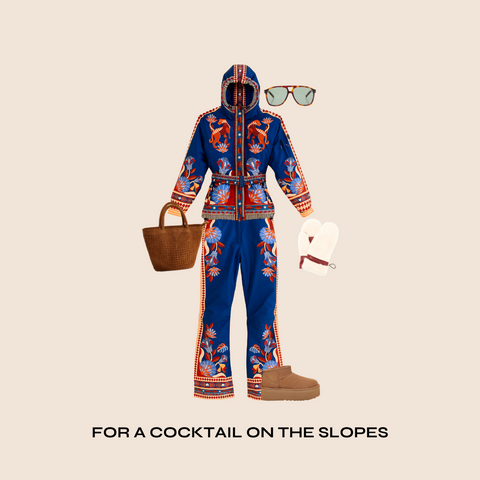 image of outfit for cocktail hour on the slopes