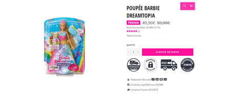 Poupée barbie dreamtopia