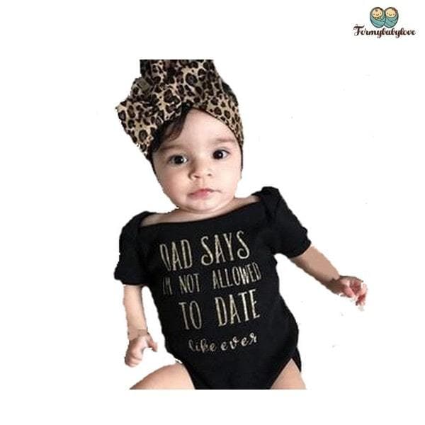 Body Bebe Fille Lettres Noir Formybabylove