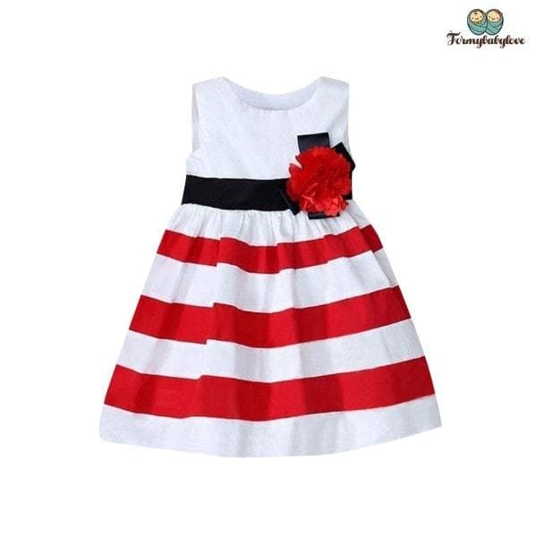 Robe Bebe Fille Blanche Et Rouge Formybabylove