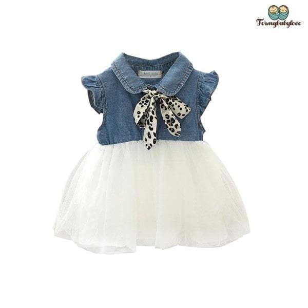 Robe Bebe Fille Mariage Bleu Et Blanc Formybabylove