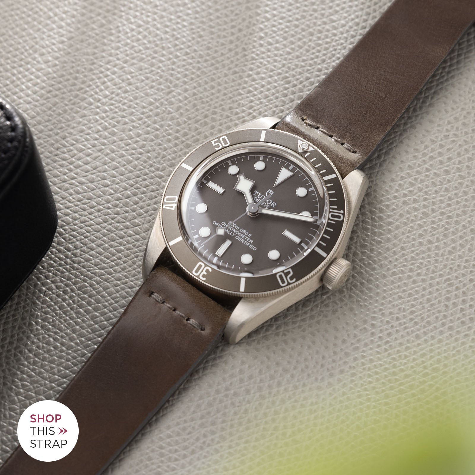 Bulang and Sons_Strap Guide_Tudor Black Bay Fifty Eight 925 Silver_Cavallo Faded Brown Cordovan Leather Watch Strap