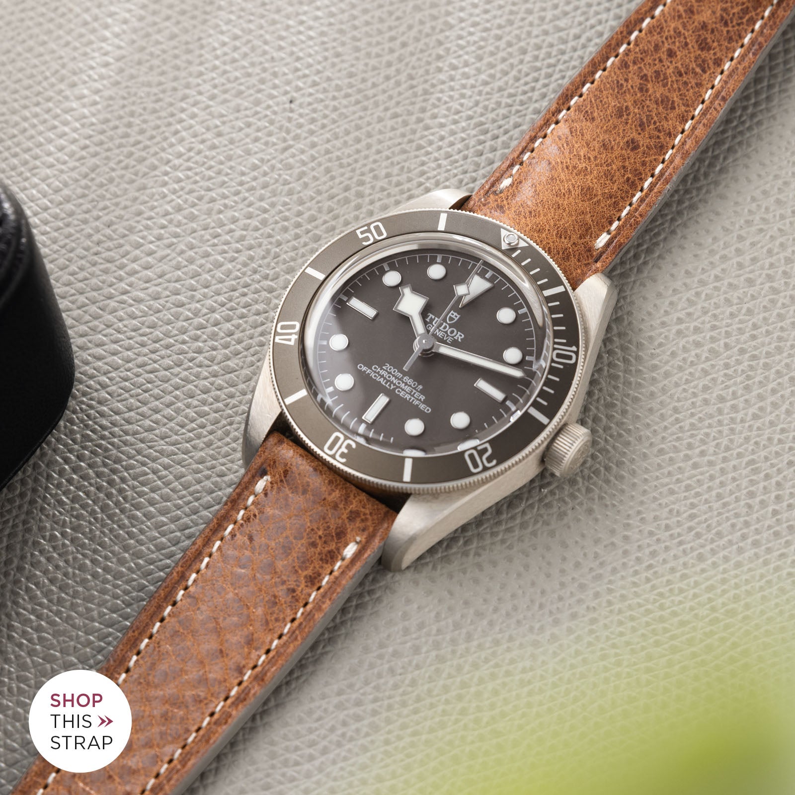 Bulang and Sons_Strap Guide_Tudor Black Bay Fifty Eight 925 Silver_Bohemien Brown Leather Watch Strap