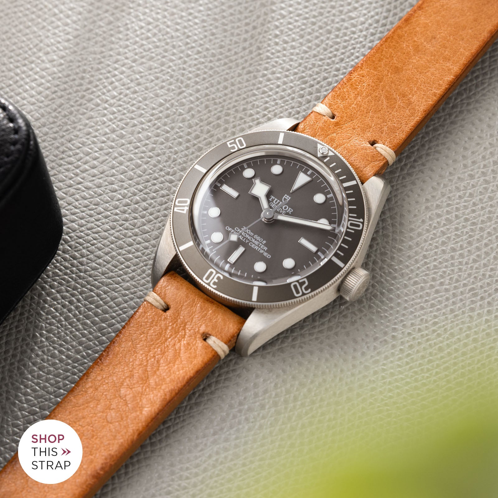 Bulang and Sons_Strap Guide_Tudor Black Bay Fifty Eight 925 Silver_Caramel Brown Leather Watch Strap