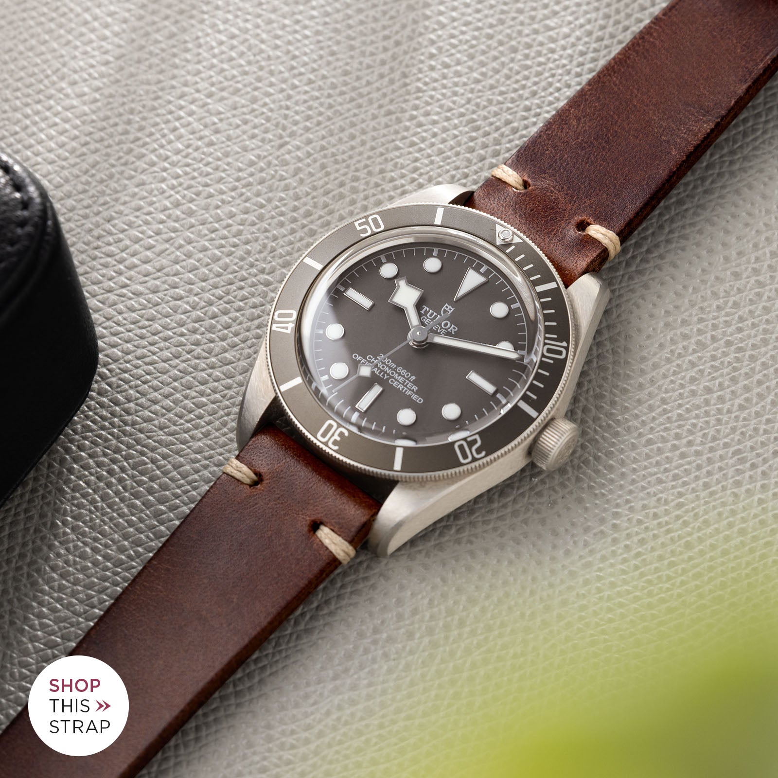 Bulang and Sons_Strap Guide_Tudor Black Bay Fifty Eight 925 Silver_Siena Brown Leather Watch Strap