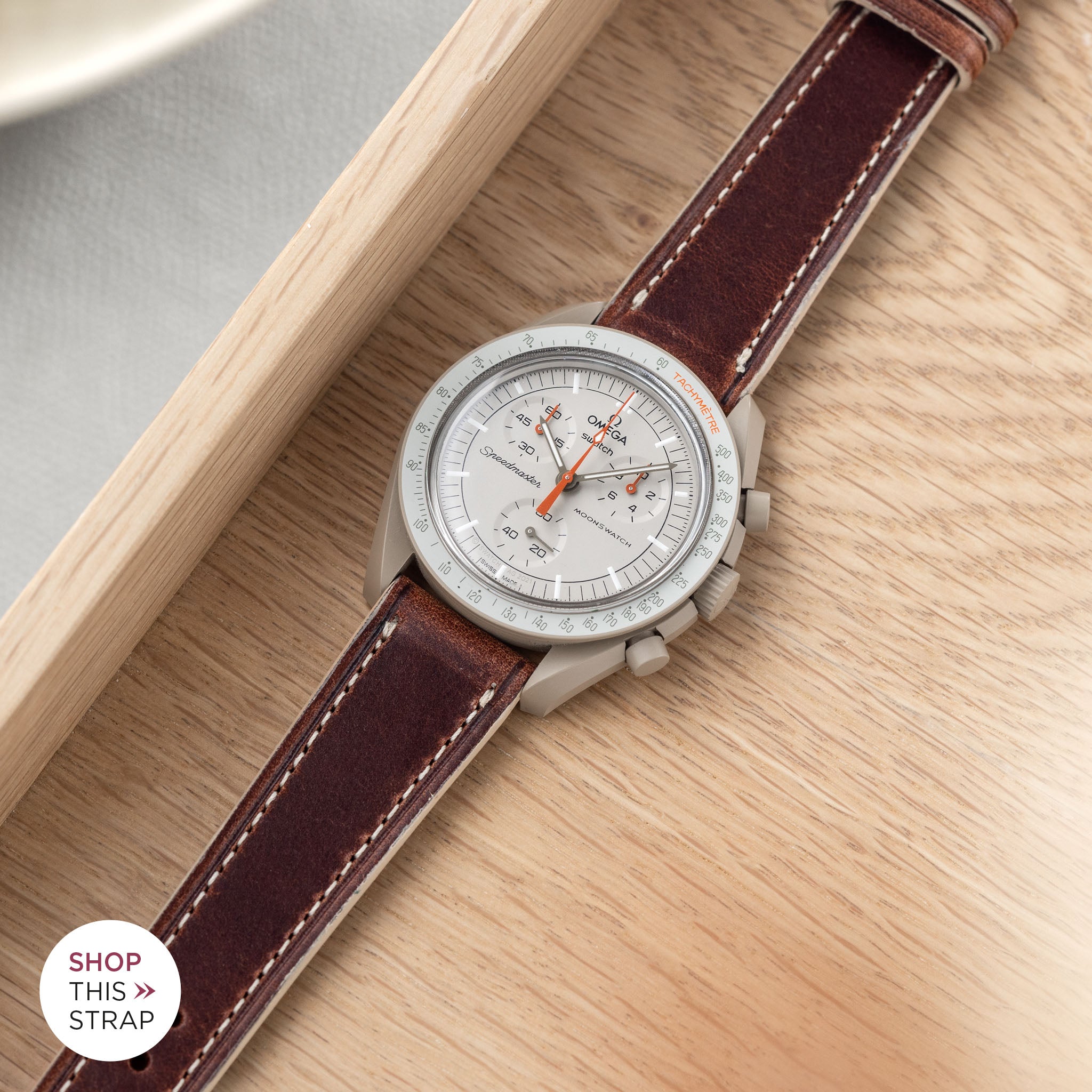 Siena Brown Retro Leather Watch Strap