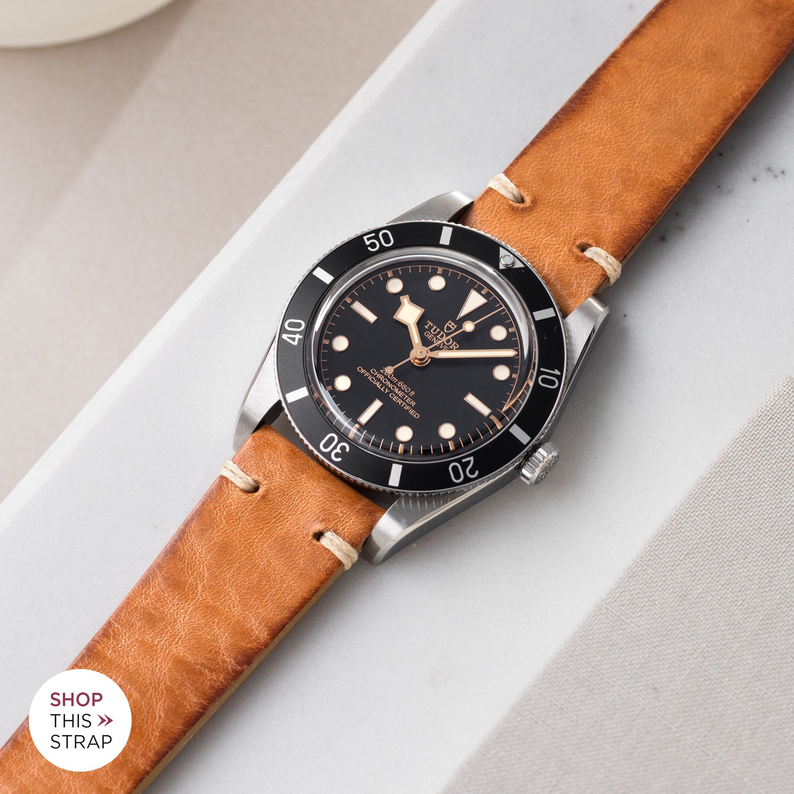 Bulang and Sons_Strapguide_Tudor Black Bay 54_314_Caramel Brown Leather Watch Strap