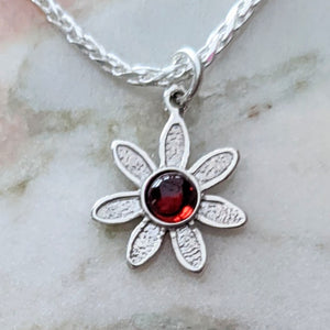 Flower Power Drop Pendant with Colored Cabochon Gemstones - Custom